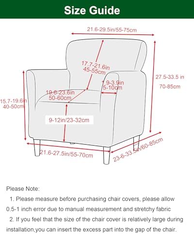CRFATOP Accent Chair Cover, Stretch Armchair Slipcover for Living Room,29
