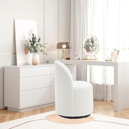 HNY Upholstered Kitchen & Dining Room Barrel Chair, Mid Century Modern Ro...
