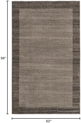 Rugs.com Angelica Collection Rug – 5' x 8' Light Gray Medium Rug Perf...