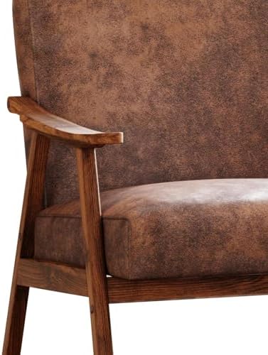 Mid Century Accent Chair, Boho Farmhouse Accent Chairs for Living Room, Retro...