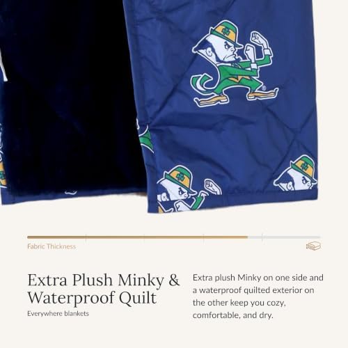 Hooded Stadium Everywhere Blanket, Notre Dame Fighting Irish | Extra Plush Blanket Featuring Your Favorite College Team, Cozy, Durable and Machine-Washable, Great for Game Day or Gifting