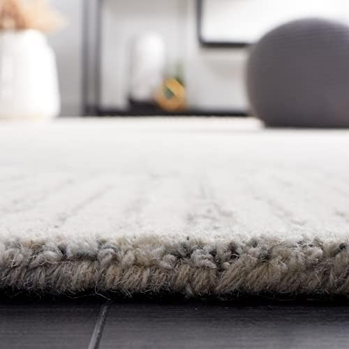 SAFAVIEH Abstract Wool Area Rug 5'x8', Modern Grey & Ivory ABT478F