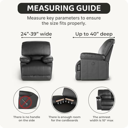 PAULATO BY GA.I.CO. Recliner Cover – Soft Form-Fit Slipcover – Stretch 1-Piec...
