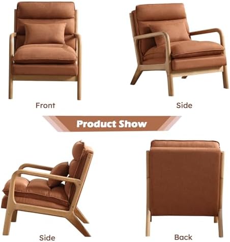 IOMOR Mid Century Modern Accent Chair, Upholstered Lounge Armchair with Plump...