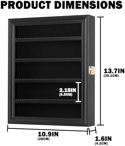 Block Toy Minifigures Dimensions Display Case Thimble Wall Cabinet Shelves Co...