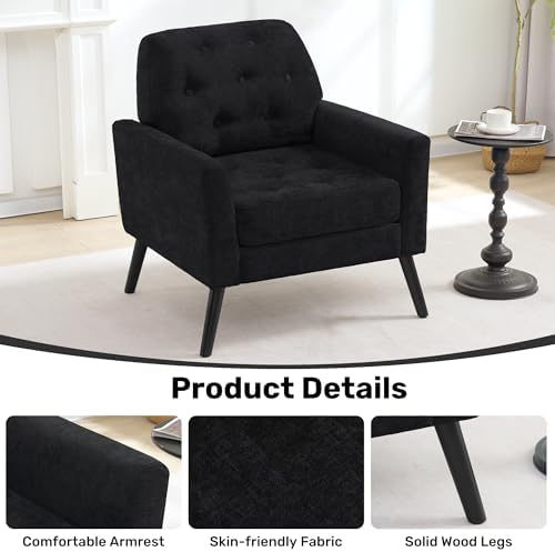 Accent Chair for Living Room, Mid Century Modern Reading Chair, Upholstered A...