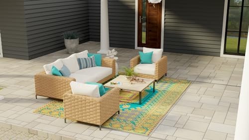 Mad Mats Outdoor Rug, Reversible Plastic Mat for Patio, Porch, Deck, Kitchen ...