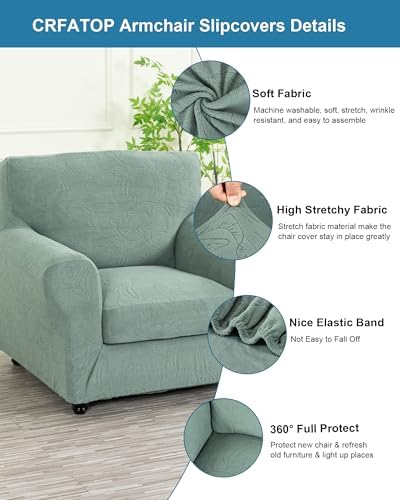 CRFATOP Armchair Chair Covers for Living Room Sofa Couch Slipcover,C39