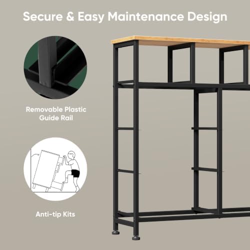 Fabric Dresser for Bedroom with 9 Drawers, Storage Tower