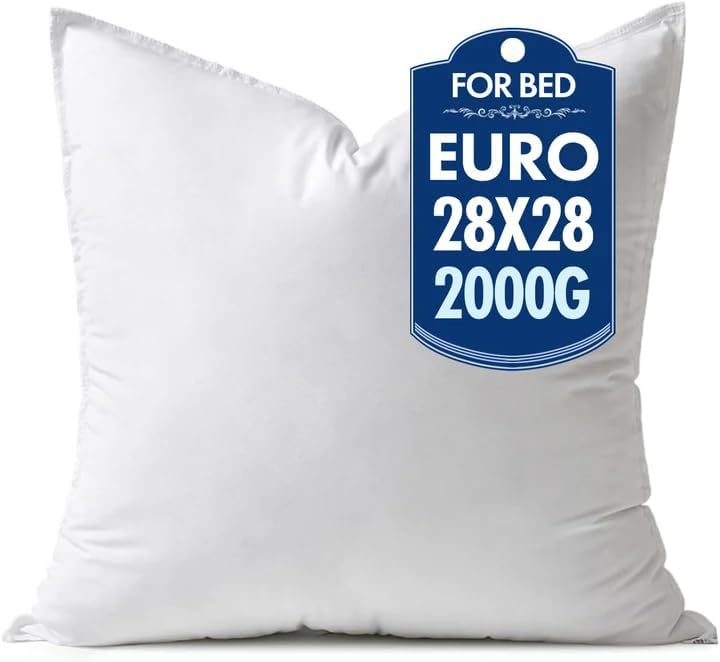 MIULEE 28x28 Inch Synthetic Down Alternative Euro Pillow Insert