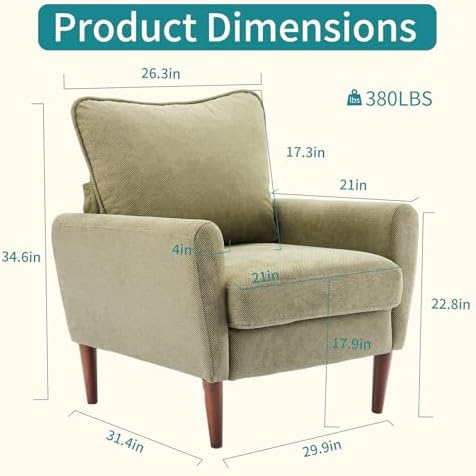 OLIXIS Comfy Accent Chair for Living Room Bedroom and Waiting Room