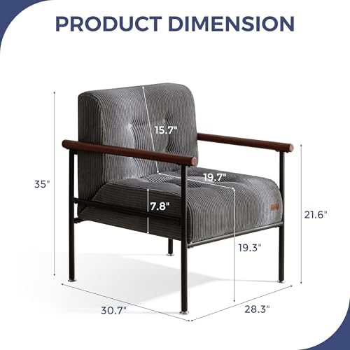 MAXYOYO Accent Chair, Modern Living Room Chair with Metal Frame
