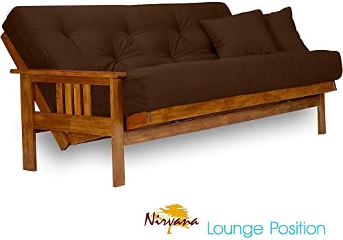 Nirvana Futons Stanford Futon Set - Queen Size, Frame, 8" Mattress, Micr...