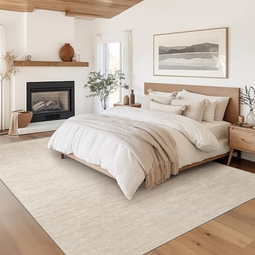 Valenrug 8x10 Area Rugs for Living Room, Large Washable Rug Non Slip Brown