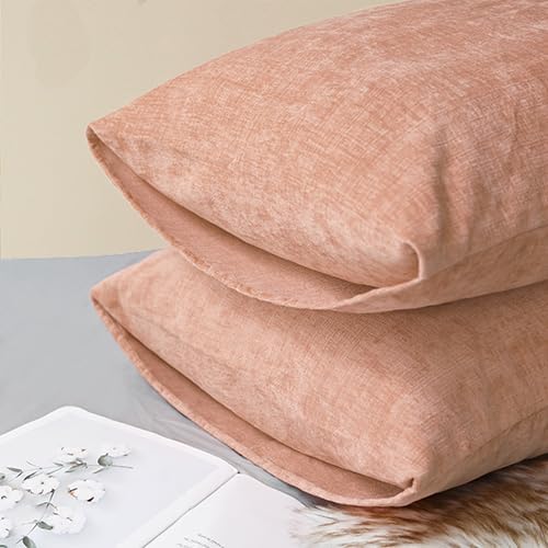 CaliTime Throw Pillow Covers Decorative 20 X 26 Inches Pack of 2 Cozy Chenille - Image 4