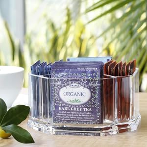 Acrylic Tea Bags Holder Coffee Sugar Bag Case Guest Room Organizer Storage - Image 4