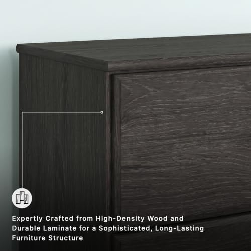 Signature Design by Ashley Belachime 6 Drawer Black Wood Bedroom Dresser