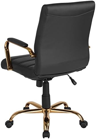 Flash Furniture Mid-Back Black LeatherSoft Executive Swivel Office Chair with...