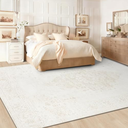8x10 Area Rugs for Living Room: Washable Vintage Large Retro Rug Soft Non-Sli...