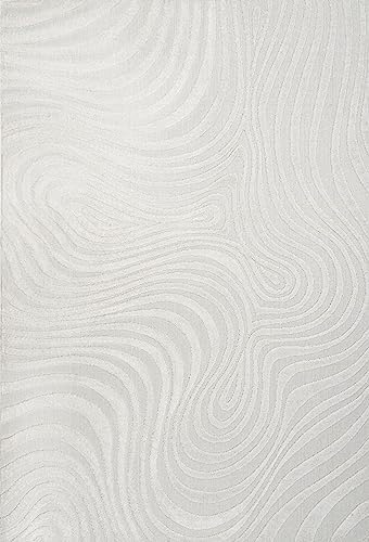 JONATHAN Y Maribo High-Low Abstract Striped Indoor/Outdoor Area Rug, Contempo...