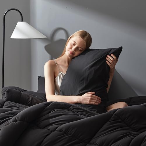 DOWNCOOL Full Size Comforter Sets -All Season Bedding Comforters with 2 Pillo...