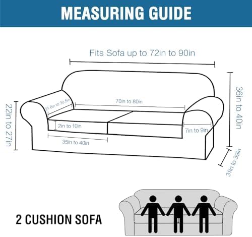 H.VERSAILTEX Real Velvet Plush 3 Piece Stretch Sofa Covers Couch Covers - Image 2