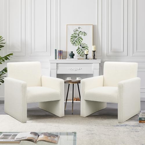 FUNKEEN Modern Accent Chair, 28” Wide Comfy Chairs for Living Room, Small Coz...