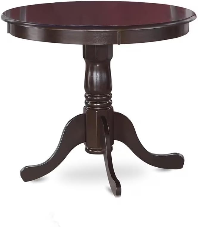 East West Furniture ANDR3-CAP-03 3 Piece Dining Room Table Set Contains a Rou...