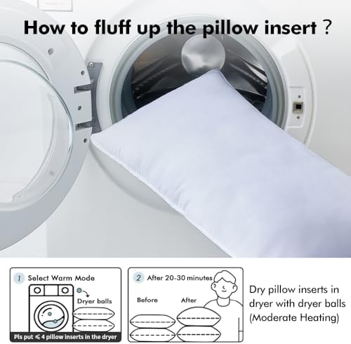 MIULEE 28x28 Inch Synthetic Down Alternative Euro Pillow Insert