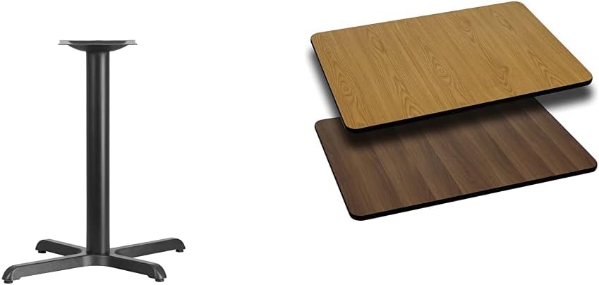 Flash Furniture Beverly 23.75" x 30" Restaurant Table X-Base with 3...
