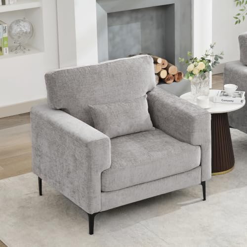 Oversized Accent Chair Armchair Set of 2 with Metal Legs