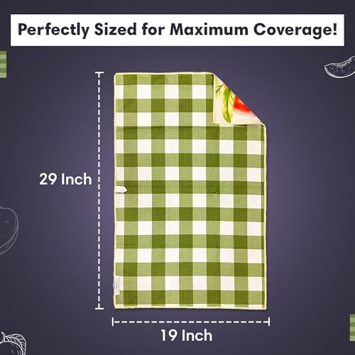 Reversible Microfiber Hand Towel, Aqua Daisy Blue/Orange, 19x29 in | Ultra Absorbent, Modern Design, Scratch-Free Lint-Free For Kitchen Bathroom & Car Cleaning 19x29 Inches, Set of 1 Towel