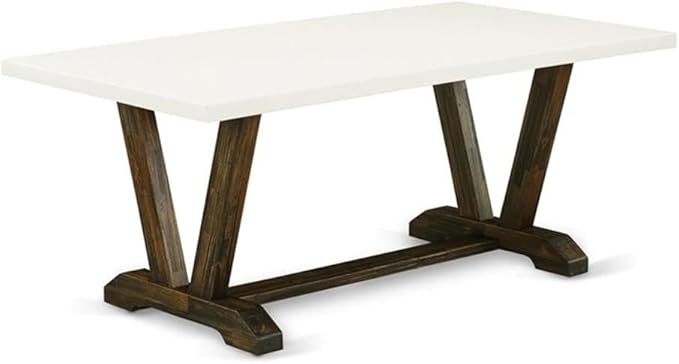 East West Furniture VT727 V-Style Kitchen Table - a Rectangle Dining Table To...