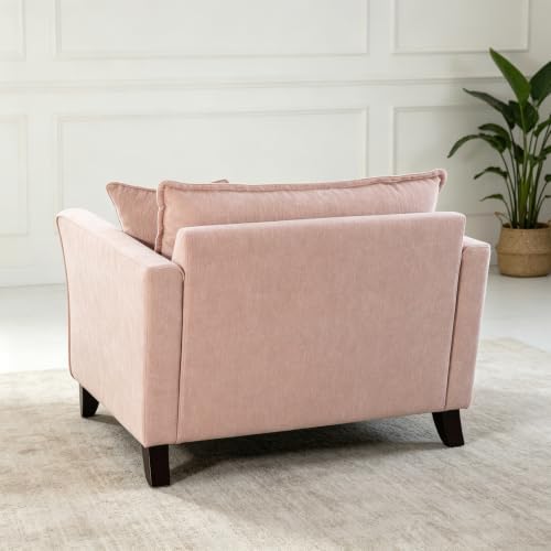 ERYE 46.9" Chenille Upholstered Accent Chair Wide Seat for Living Room B...