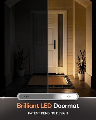 Anji Mountain BriteStep LED Doormat, 38x26.5in Pressure Activated Welcome Mat...
