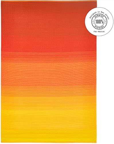 Fab Habitat Outdoor Rug - Waterproof, Fade Resistant, Crease-Free - Premium R...