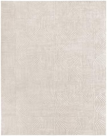 Pauwer 8x10 Area Rugs for Living Room, Modern Non Slip Washable Rug, Beige
