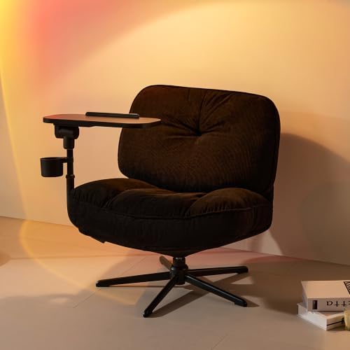 Swivel Accent Chair, Wide Criss Cross Lounge Living Room Chair, Blk