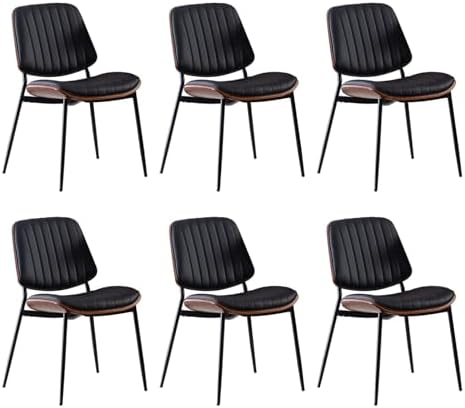 Dining Chairs Set of 6, Upholstered Mid-Century Modern Dining Room and Kitche...