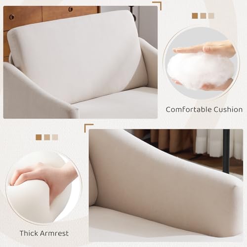 Bezseller 41'' Oversized Accent Chair with 2 Pillows, Beige