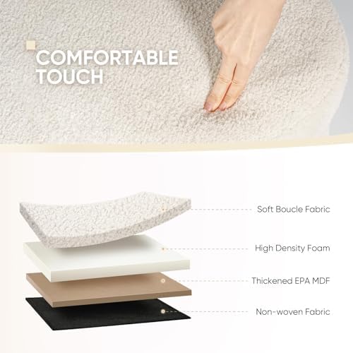 B FSOBEIIALEO Ottoman with Storage for Living Room, Sherpa Folding Storage Ot...