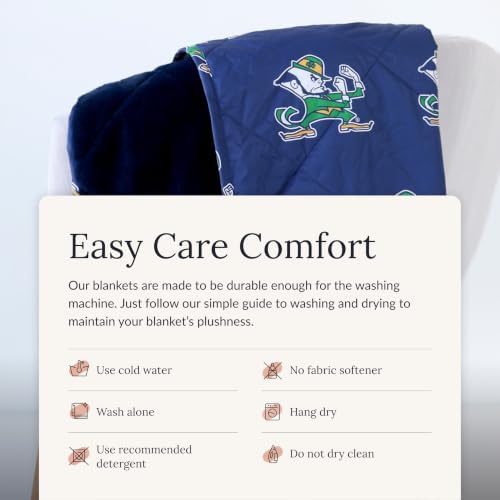 Hooded Stadium Everywhere Blanket, Notre Dame Fighting Irish | Extra Plush Blanket Featuring Your Favorite College Team, Cozy, Durable and Machine-Washable, Great for Game Day or Gifting