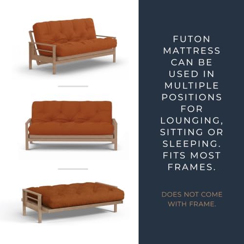 Loosh Home |10" Full Size Futon Sofa Bed Memory Foam Mattress - USA Made...