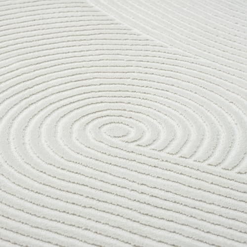 Abani Neutral Cream Area Rug 5' x 8' | White Luxury Zen Carpet | Mini...