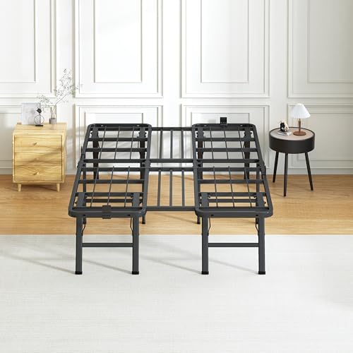 VIPSHOW 12 Inch Full Metal Folding Bed Frame,Tool-Free Assembly Platform
