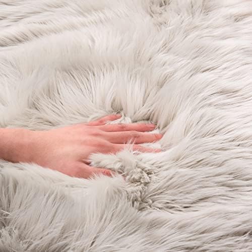 EasyJoy Ultra Soft Fluffy Shaggy Area Rug Faux Fur, Chair Cover, Fuzzy Seat Pad - Image 5