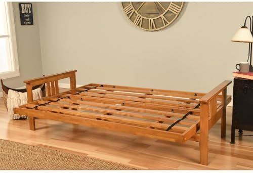 HomeStock Asian Allure Fusion Futon Wood Frame Classic Style with Mission Sty...