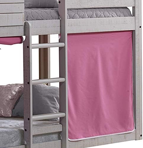 DONCO Twin/Twin Blind Bunk Loft Bunk with Pink Tent Kit