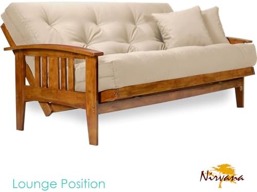 Westfield Futon Set - Full Size, Frame, 8" Mattress, Twill Khaki Cover