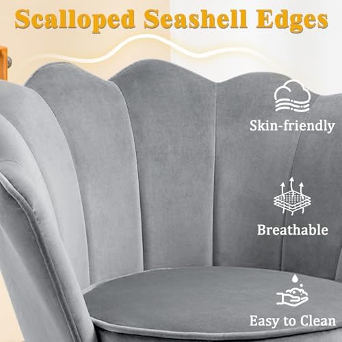 Czlolo Accent Chairs Set of 2 for Living Room, Velvet Upholstered Makeup Room...